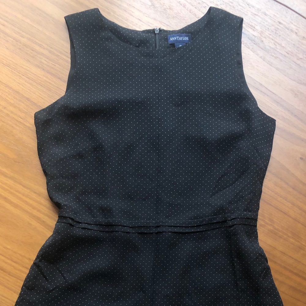 Ann Taylor Black Dress Silk Lining LBD sz 10